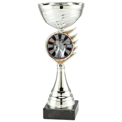 Darts Pokal Silber 26 cm