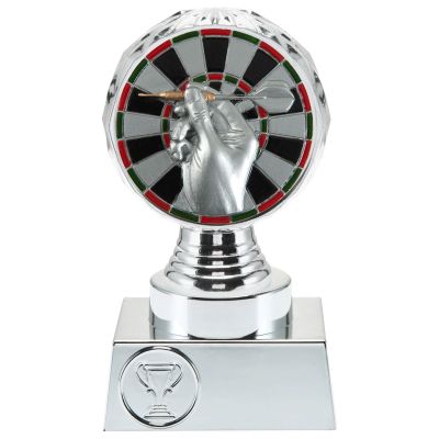 Darts Pokal Silber 13,5 cm