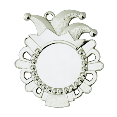 Narrenmedaille Karneval in Silber − Ø 50 mm