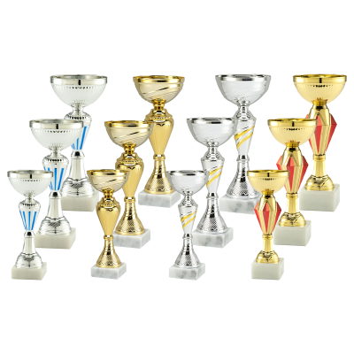 Sparpaket Pokalserie Amy mit 12 Pokalen ­− 16,5–22,5 cm