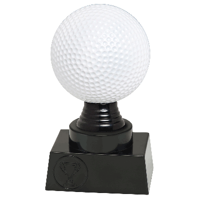 Trophäe Jim in Schwarz mit weißem Golfball − ab 13,5 cm