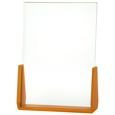 Glas award mit Metallständer - für Champions