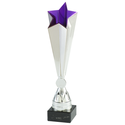 Pokal Alexander – Sternpokal in Silber und Lila ab 27,5 cm